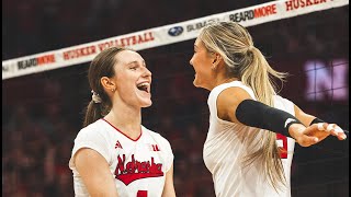Huskers end perfect non-con slate with sweep over Arizona | Nebraska Volleyball Mini Highlights