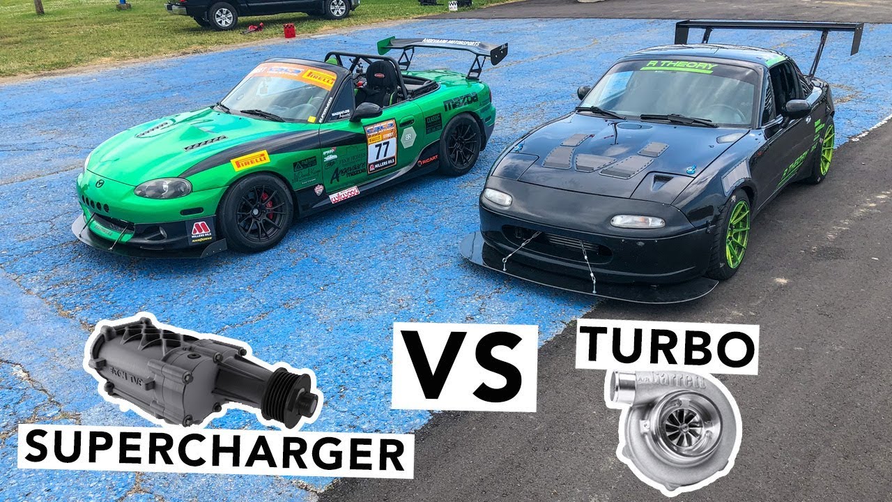 Supercharged Miata Vs Turbo Miata Track Battle Youtube