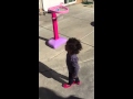 Sophia Shooting Hoops