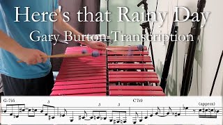 Here's That Rainy Day (Gary Burton Transcription) // Jazz Vibraphone