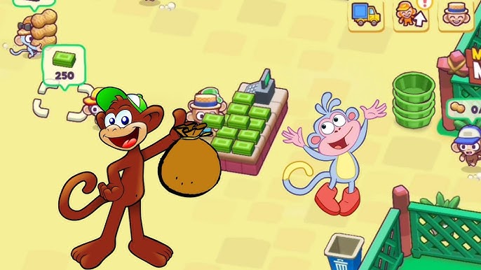 Monkey mart part - 4, new almond stall and coffee stall, Monkey game, poki poki games