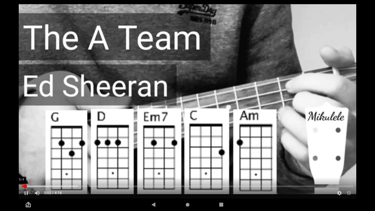 The A Team Ed Sheeran ukulele tutorial / playalong YouTube
