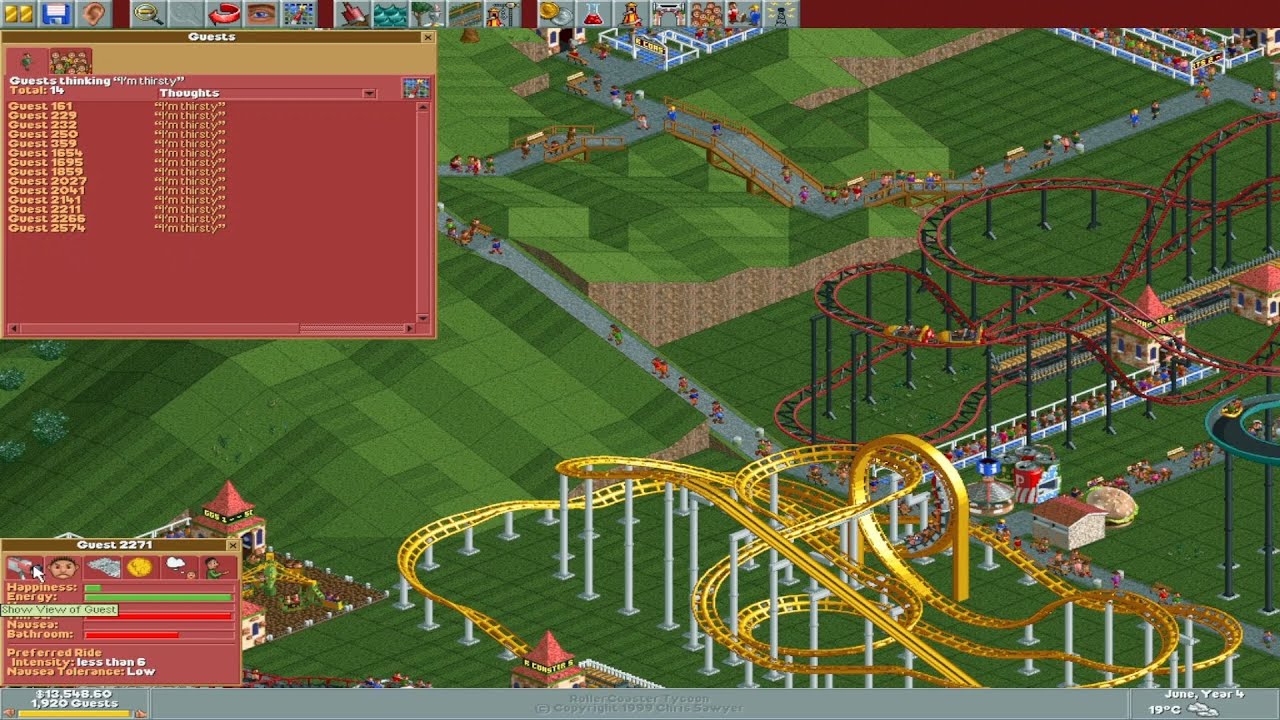 Roller Coaster Tycoon — Evergreen Gardens Completed | Level Up With Emre