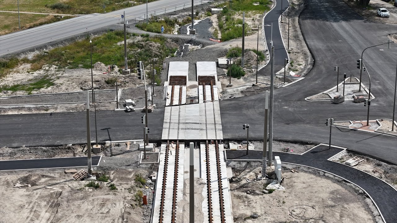 Výstavba električkovej trate v Petržalke (jún 2024)