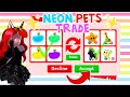 Trading To See Who Could Get The MOST NEON PETS In Adopt Me! (Roblox)