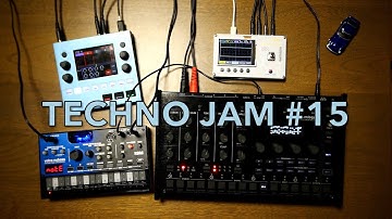 Techno Jam #15: Korg volca nubass, drumlogue, NTS-2 oscilloscope, 1010music bluebox