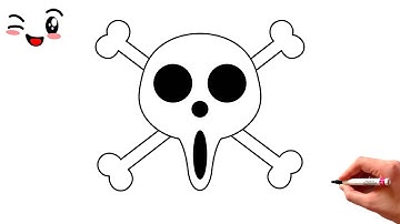 How to draw One Piece Usopp Pirates Flag