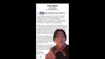 Writing Your First Cover Letter!