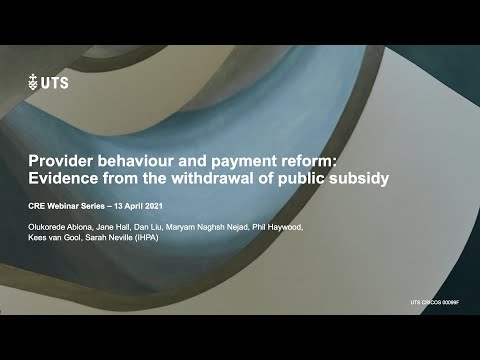 YouTube | Provider behaviour and payment reform: Evidence from the withdrawal of public