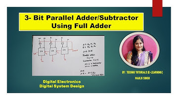 3 Bit Parallel Adder/ Subtractor | Combinational circuit in digital electronics