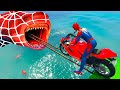 SPIDER-MAN against TUNG TUNG TUNG SAHUR on Motorcycle in RAINBOW SPIDERS BRIDGE | GTA MULTIVERSE