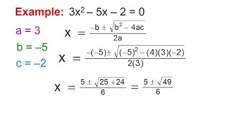 Intermediate Algebra -  Lesson 21 -  Evaluate Radicals & Quadratic Formula
