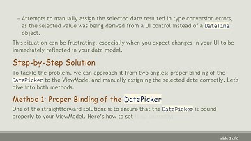 Resolving Issues with DatePicker Binding in Xamarin Forms