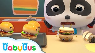 Bayi Panda & Lima Hamburger | Lagu Anak Tentang Makanan | Lagu Anak-anak | BabyBus Bahasa Indonesia