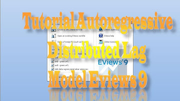 Tutorial Autoregressive Distributed Lag Model Eviews 9