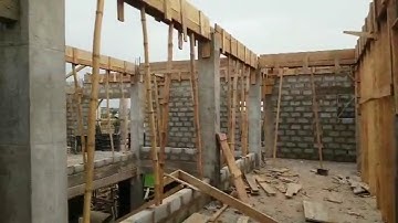 Building in Ghana Lintel Casting & Gable Block Work | Ep-59 | The Oyarifa Project #brightandclara