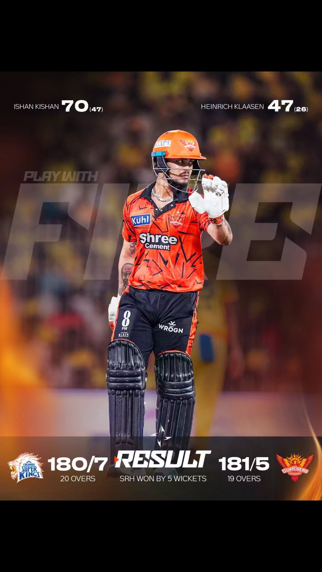 🏏 ಹೈದರಾಬಾದ್ ತಂಡಕ್ಕೆ ಭಾರೀ ಜಯ 🏏 - ShareChat