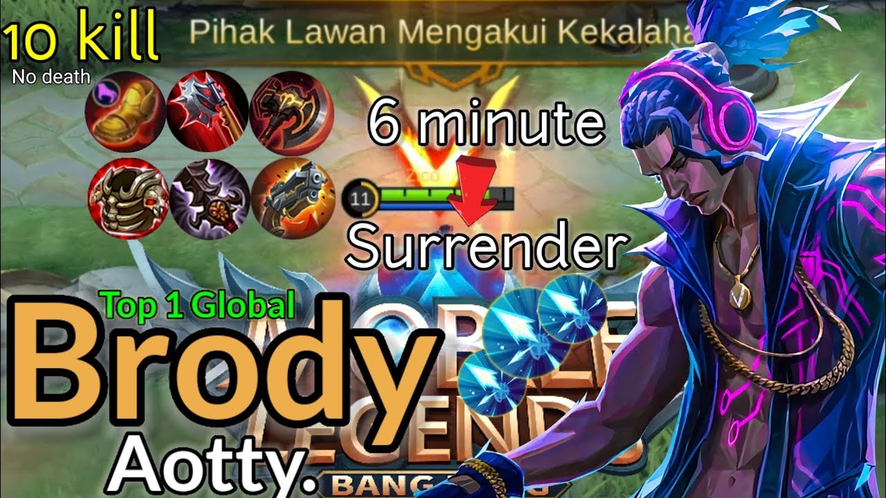 Brody gameplay 2021 ❗ by Aotty. Brody top 1 global 2021 Mlbb