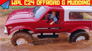 WPL C24 - RC TOYOTA Rock Crawler Offroading Test - First Ride Adventures - RC With Popeye