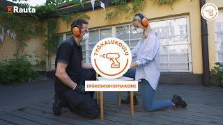 Työkalukoulu Epäkeskohiomakoneella Vanhan Tuolin Maalipinnan Hiominen