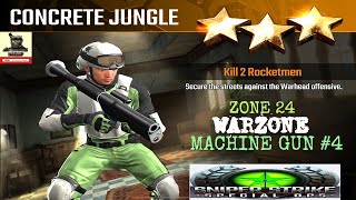 Campaign Zone 24 Warzone Concrete Jungle Machine Gun mission #4 Sniper strike : special ops screenshot 4