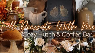 Fall Decorating Ideas | Fall Coffee Bar \& Fall Hutch | Cozy Fall Decorate With Me | Fall Decor 2023