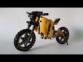 Lego MOC dirt bike with 2 speed gearbox and free building instruction