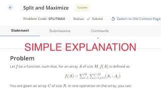 Split and Maximize codechef solution in c++ ||  November Long 2022 (Rated for Div 3 & 4)
