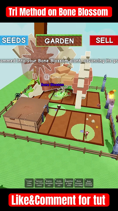 Triceratops Method on Bone Blossom!? Grow A Garden Method #growagarden #roblox #bone #blossom #fyp