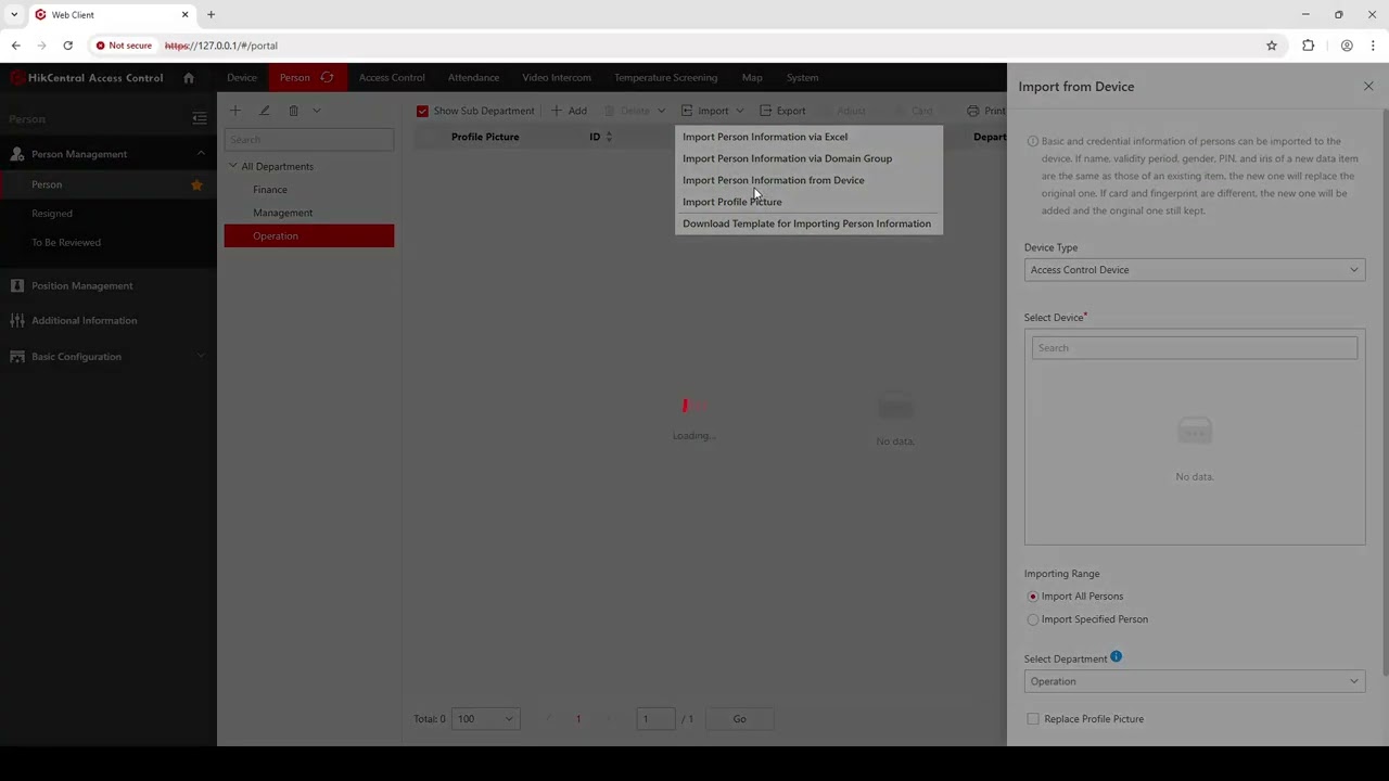 6. HIKCentral Access Control - Import User from Device