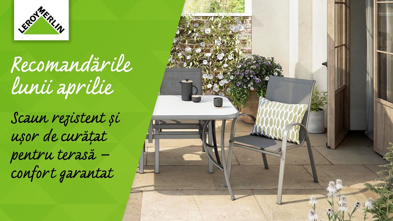 Scaun rezistent și ușor de curățat pentru terasă – confort garantat