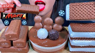 ASMR TRIPLE CHOCOLATE MOUSSE CAKE, MARS ICE CREAM, MALTESERS CHOCOLATE MASSIVE Eating Sounds