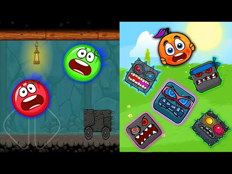 Red Ball 4 Vs Green Tomato Ball Vs Ghost Orange Flip Mode Full Walkthrough Boss Battle