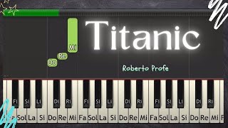 Video thumbnail of "titanic piano tutorial by profe Roberto"