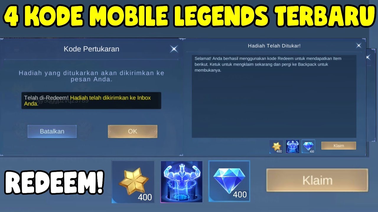 AMBIL SEKARANG! 4 KODE REDEEM MOBILE LEGENDS TERBARU KODE REDEEM ML HARI INI SEPTEMBER 2025