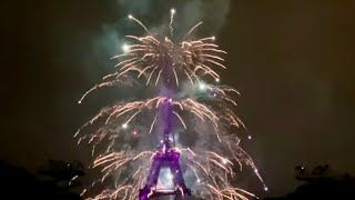 Feu d’artifices à Paris,  la Tour Eiffel 14 Juillet 2021