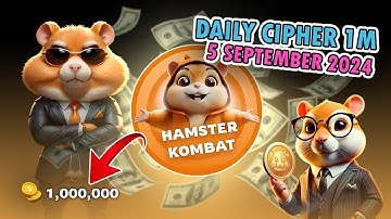 5 SEPTEMBER 2024 - HAMSTER KOMBAT DAILY CIPHER MORSE CODE TODAY 1M COINS !!!