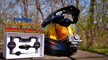 Sena X.Com 3 Pro installing on a Nexx X.Wed 3 helmet - by BikerFunShop
