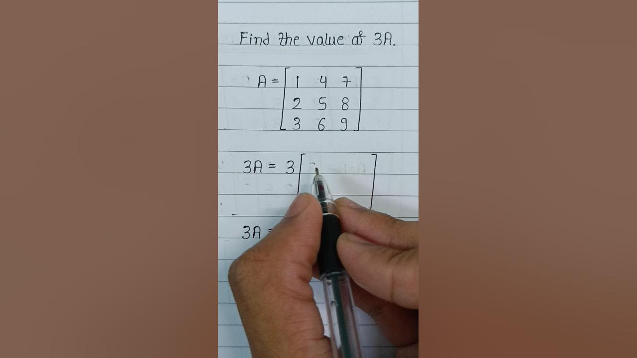 Find the value of 3A | Multiplication of Matrices | #multiplication # ...