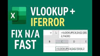 Excel VLOOKUP Tutorial for Beginners 2025 | Exact Match & IFERROR