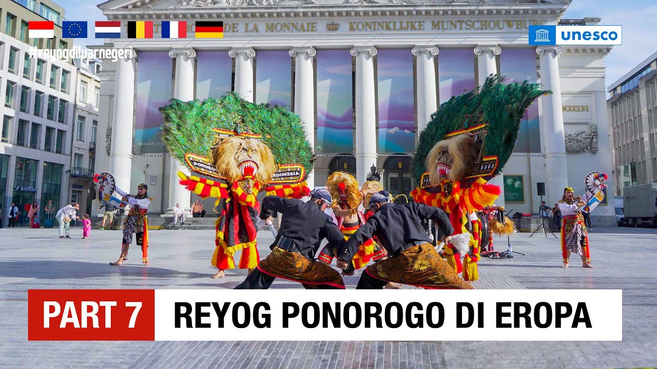 REYOG BIKIN PUSAT KOTA BELGIA, BRUSSELS BERGEMA! BULE-BULE TERPANA MELIHAT KESENIAN INDONESIA INI!!!