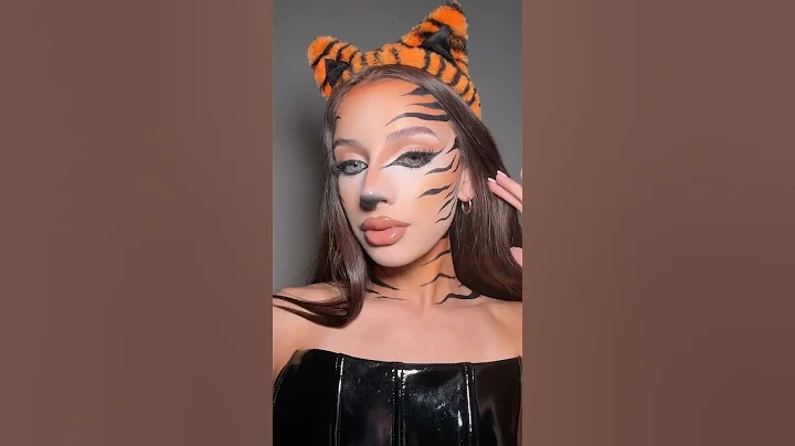 DAY 2 OF 31: TIGER 🐅🖤🧡 #halloween #makeup #viral #shorts