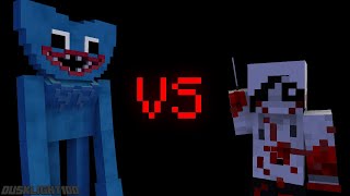 Huggy Wuggy vs Jeff The Killer (Poppy Playtime vs Creepypasta) | Minecraft Animation