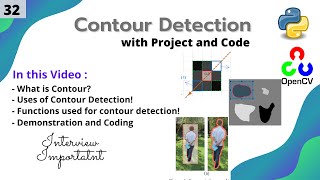 #32 OPENCVPYTHON | Contour Detection | Functions, Uses, and Demonstration |