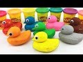 Learn Colors Play Doh Ducks Elmo Mickey Mouse Finger Family Nursery Rhymes Fun and Creative for Kids