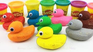 Learn Colors Play Doh Ducks Elmo Mickey Mouse Finger Family Nursery Rhymes Fun and Creative for Kids