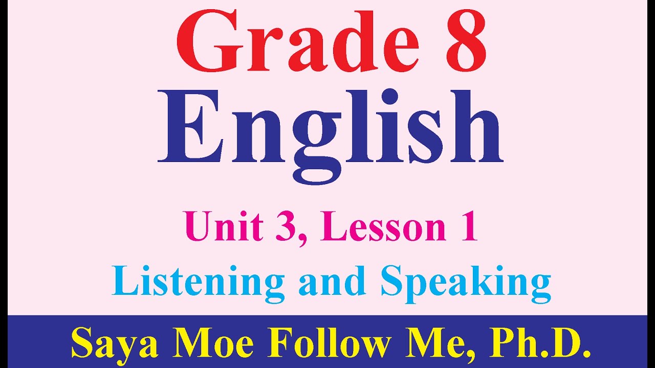 Unit 3, Lesson 1