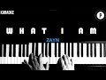 ZAYN - What I am KARAOKE Slowed Acoustic Piano Instrumental COVER LYRICS