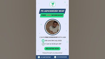 F5 Advanced WAF 2 Days Free Live Workshop With Labs | Register Now