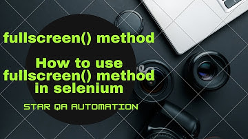 Full screen in selenium - fullscreen() method